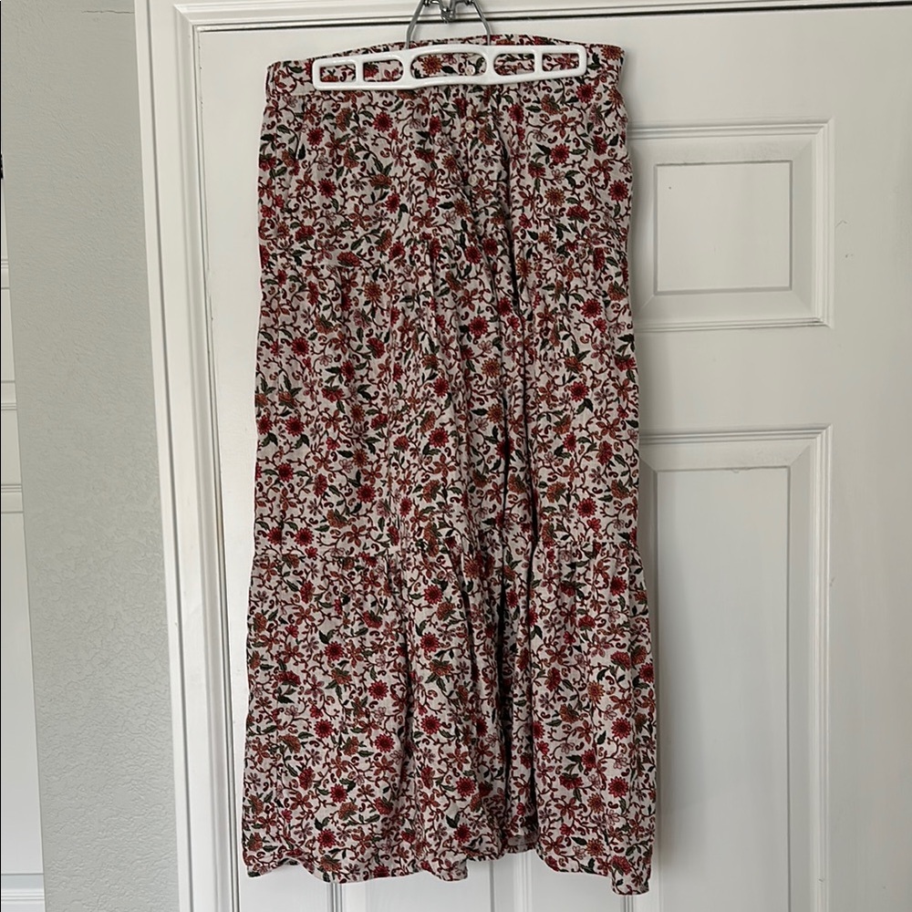 Floral Pink and White Women's Skirt